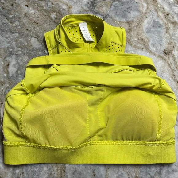Lululemon Unleash Strength Bra in Yellow Serpentine Womens Size 8 - Picture 6 of 11